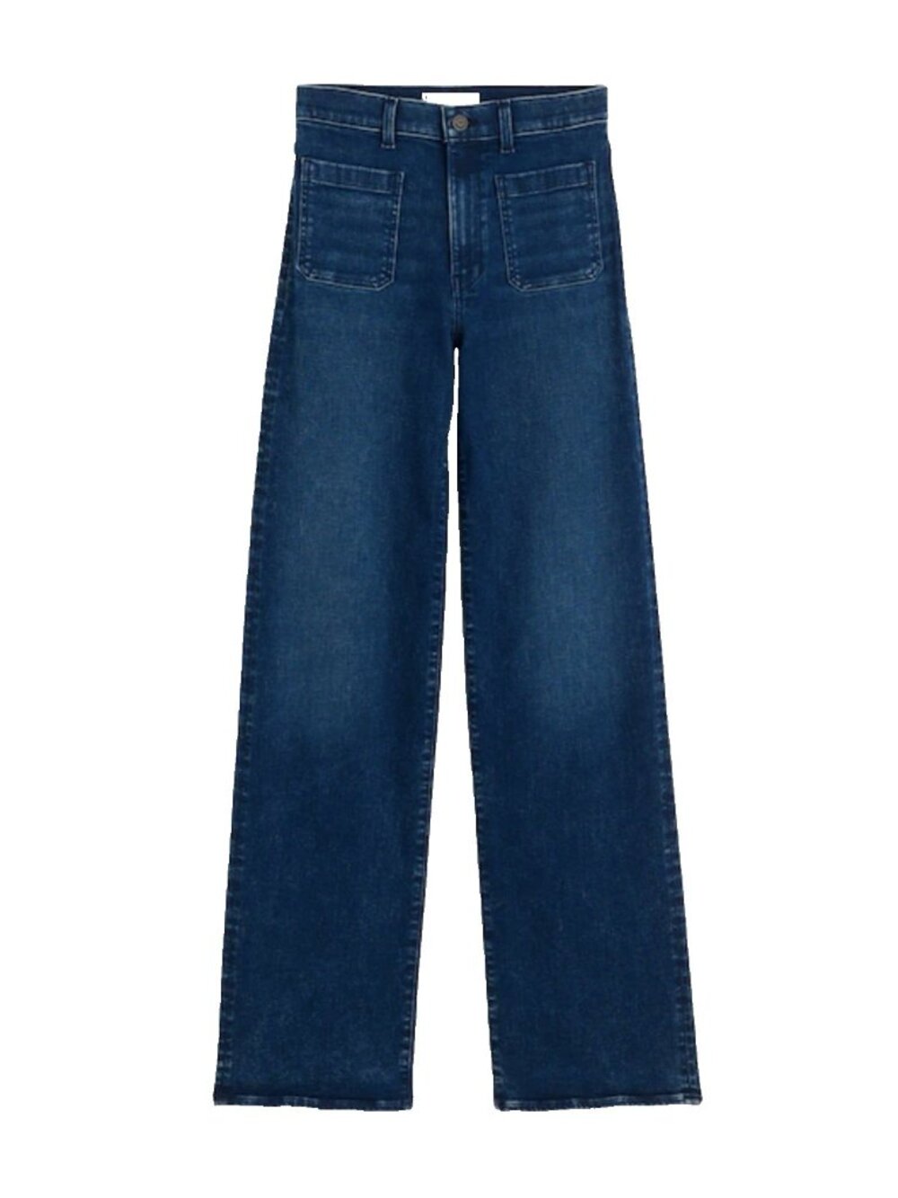 Madewell The Emmett Wide Leg Jeans Womens 28 Tall Blue High Rise Stretch NWT 148